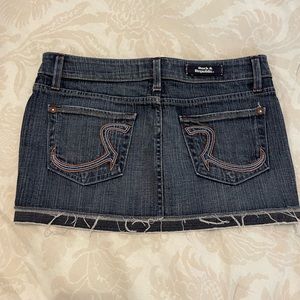 rock & republic low rise denim mini skirt size 26